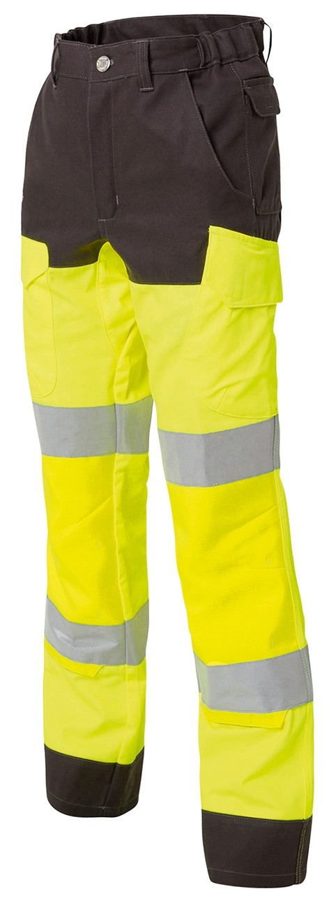 High visibility luklight trousers with knee pads  Molinel