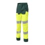 Pantalon Genouillères Haute Visibilité Luklight Jaune Fluo/Vert Alpin