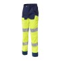 Pantalon Genouillères Haute Visibilité Luklight Jaune Fluo/Marine
