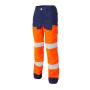 Pantalon Genouillères Haute Visibilité Luklight Orange Fluo/Marine