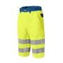 Luklight Neon Yellow/Blade Blue High Visibility Work Bermuda Shorts