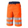 Luklight Neon Orange/Navy High Visibility Work Bermuda Shorts