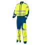 Luklight Neon Yellow/Blade Blue High Visibility Double Zip Work Coverall