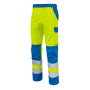 Pantalon de Travail haute Visibilité Fluopro Jaune Fluo/Bleu Azur