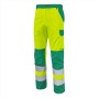 Pantalon de Travail Haute Visibilité Fluopro Jaune Fluo/Vert Amazonie