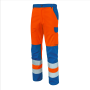 Fluopro Neon Orange/Bugatti Blue High-Visibility Work Trousers