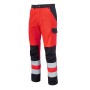 Fluopro Neon Red/Charcoal High-Visibility Work Trousers