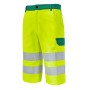 Bermuda de Travail Fluopro Jaune Fluo/Vert Amazonie