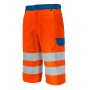 Fluorescent Orange/Blue Bugatti Work Bermuda Shorts