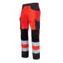 Pantalon Renforts HV Roady Rouge Fluo/Charbon