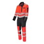 Combinaison de Travail HV Roady Rouge Fluo/Charbon