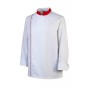 Veste de Cuisine Homme Ajik Manches Longues Blanc/Rouge
