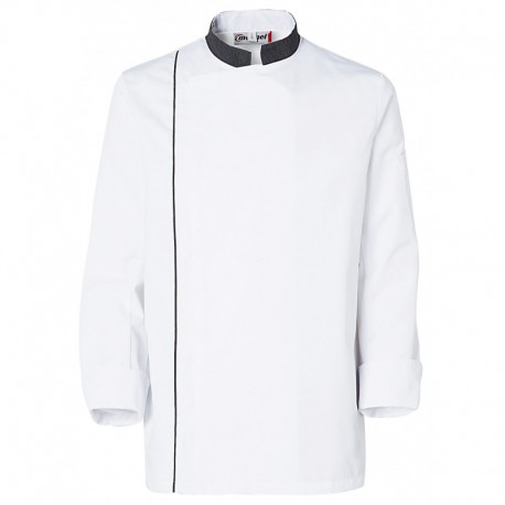 Veste de Cuisine Homme AJIK Blanc & Noir