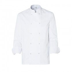 Veste Blanche de Cuisine Snap pour Homme à Manches Longues