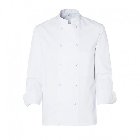 Veste Blanche de Cuisine Snap pour Homme à Manches Longues