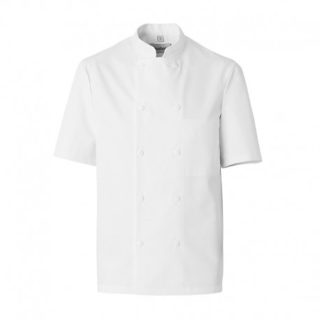 Veste Blanche de Cuisine Ideal pour Homme à Manches Courtes