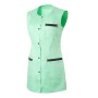 Tunique de Travail Femme Carole Sans Manches Vert Menthe/Charbon