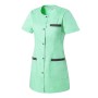 Carole Women's Short-Sleeved Work Tunic Mint Green/Charcoal