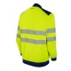 Sweat zippe Luklight Jaune HV Col montant Molinel