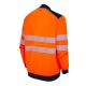 Sweat zippe Luklight Orange HV Col montant Molinel