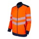 Sweat zippe Luklight Orange HV Col montant Molinel