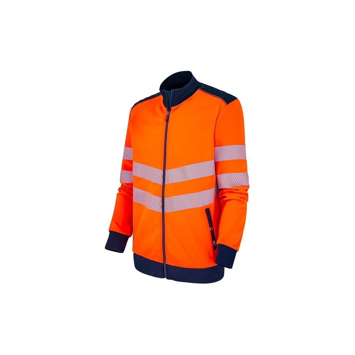 Sweat zippe Luklight Orange HV Col montant Molinel