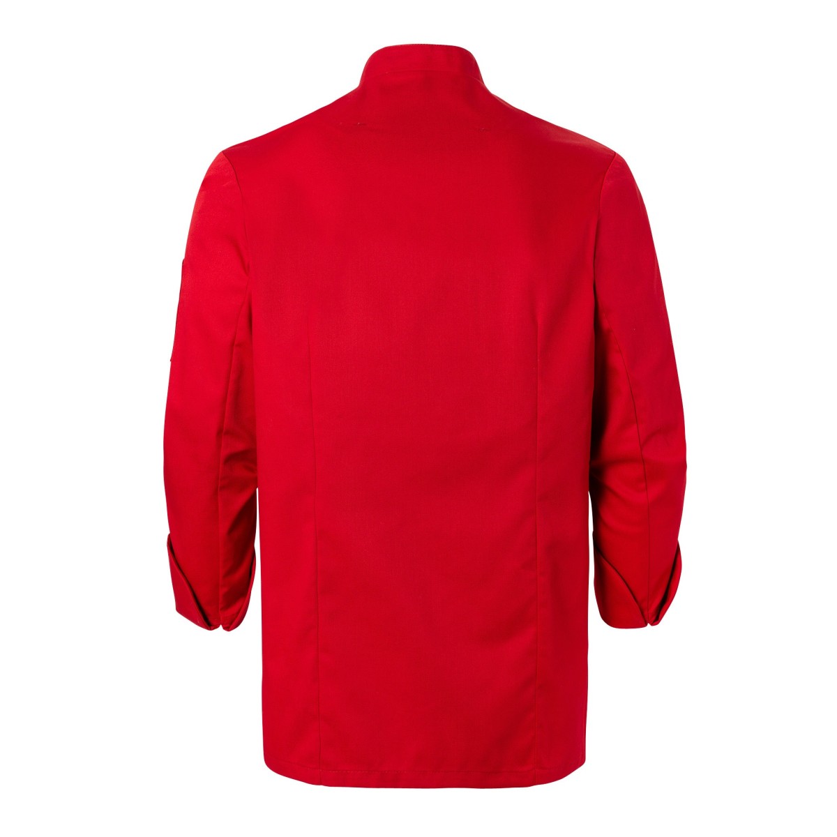Veste De Cuisine Unisexe Manches Longues – Boutons Rouges Contrastés, Tissu Respirant Anti-Taches, Idéale Chef Homme Femme