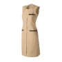 Blouse de Travail Femme Caroline Sans Manches Moka/Charbon