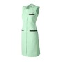 Blouse de Travail Femme Caroline Sans Manches Vert Menthe/Charbon