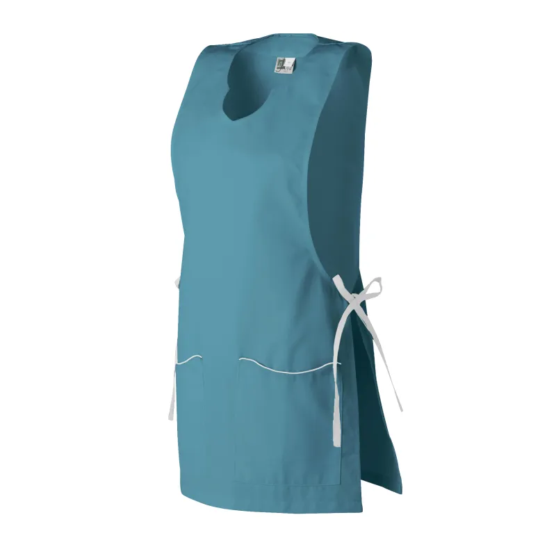 Chasuble de Travail Femme Lilly Bleu Canard/Blanc