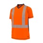 T-Shirt Haute Visibilité Manches Courtes Luklight GRS® Orange fluo