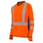 T-Shirt Haute Visibilité Manches Longues Luklight GRS® Orange fluo