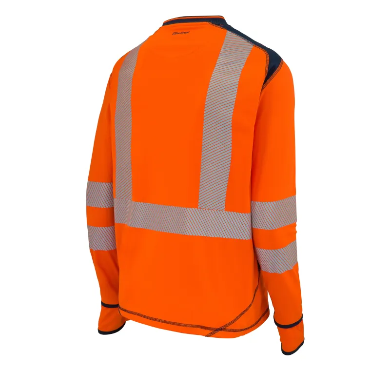 Fluorescent Orange Luklight GRS® High Visibility Long Sleeve T-Shirt