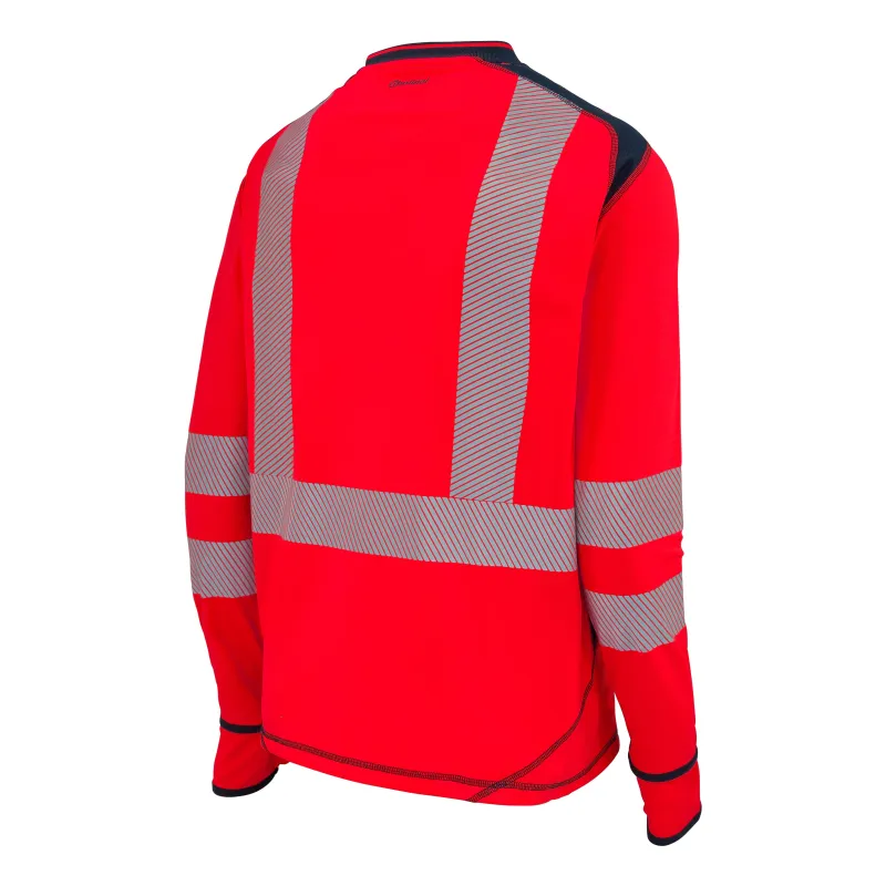 T-Shirt Haute Visibilité ML Luklight GRS Rouge fluo
