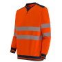 LukLight Orange/Navy GRS® High Visibility Round Neck Sweatshirt