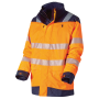 Parka 3 en 1 Luklight Intempéries Orange Fluo/Marine