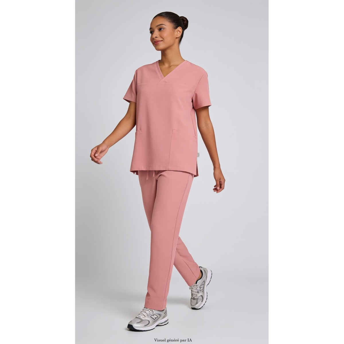 Pantalon de Travail Mixte Novakare Vieux Rose
