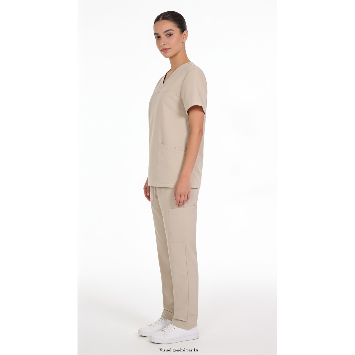Novakare Sand Beige Unisex Work Tunic – Unisex & Fitted | Molinel Hasson