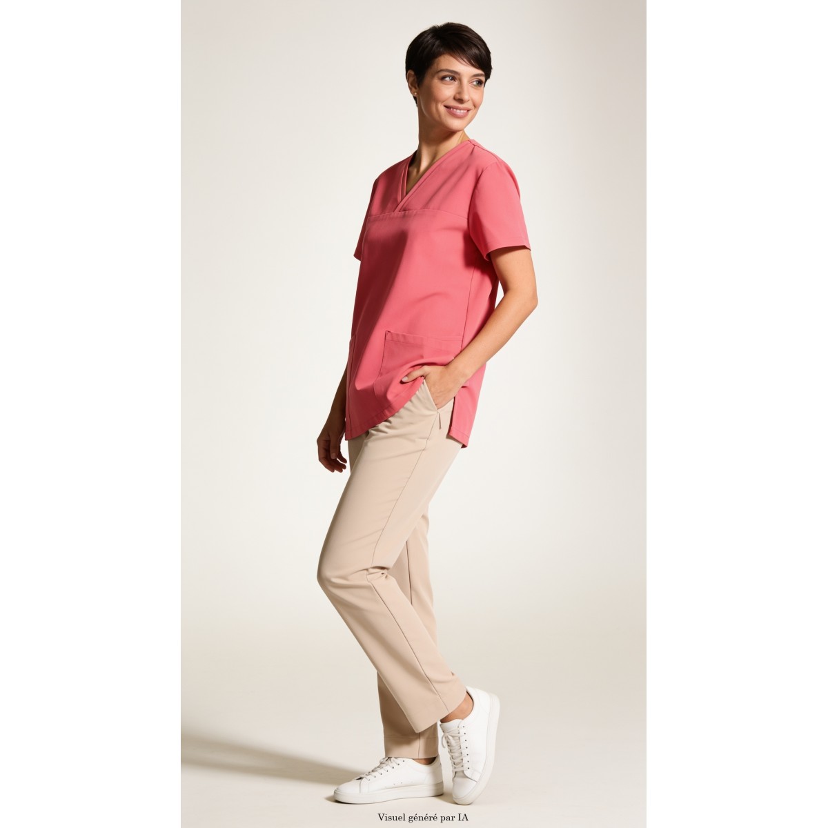 Pantalon de Travail Mixte Novakare Beige Sable