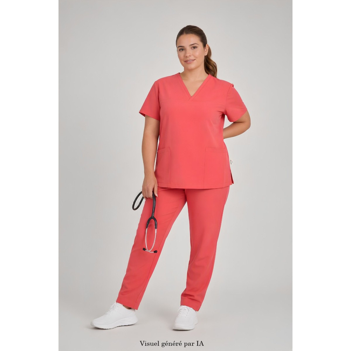 Pantalon de Travail Mixte Novakare Rose Corail