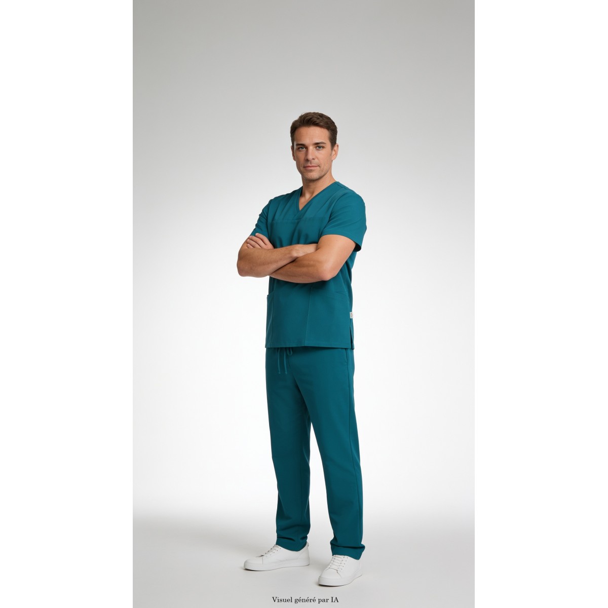 Pantalon de Travail Mixte Novakare Bleu Pétrole