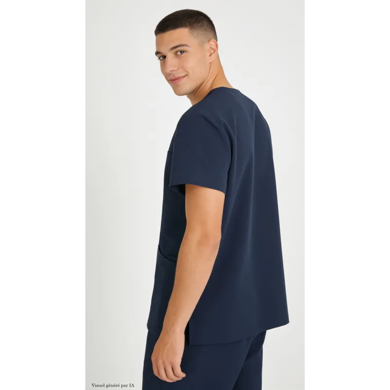 Novakare Dark Blue Unisex Work Tunic – Unisex & Fitted | Molinel Hasson