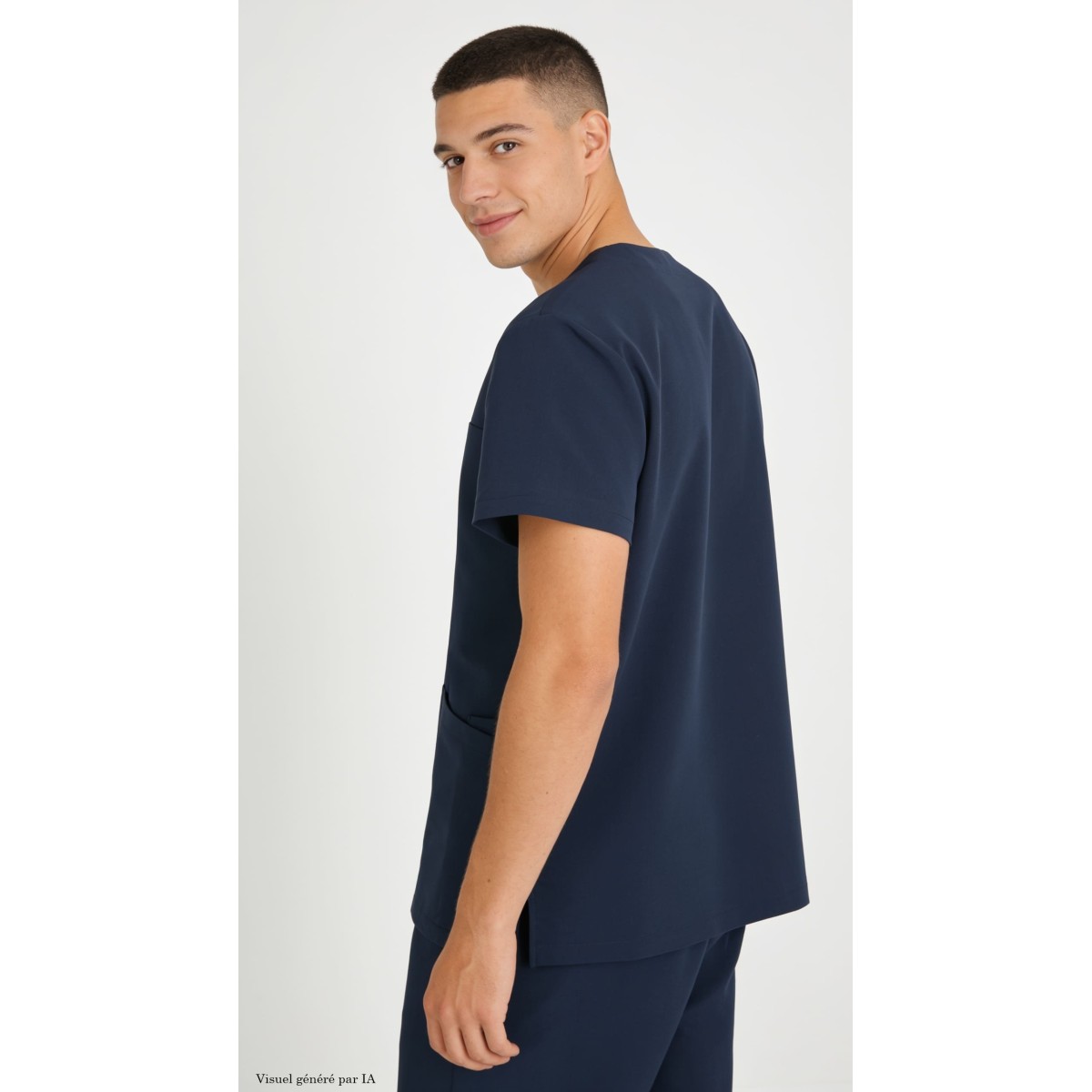 Tunique de Travail Mixte Novakare Bleu Foncé