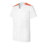 Tunique de Travail Homme Valentin Blanc/Corail