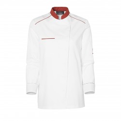 Veste de Cuisine Femme ML Neospirit Blanche & Terracota