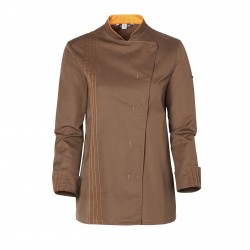 Veste de Cuisine Femme Diwali Marron