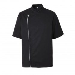 Veste de Cuisine Anaba Noire Manches Courtes 
