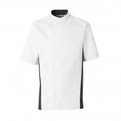 Veste de Cuisine Lonan MC Blanc & Gris