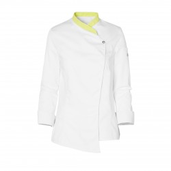 Veste de Cuisine Femme Java Blanc & Anis