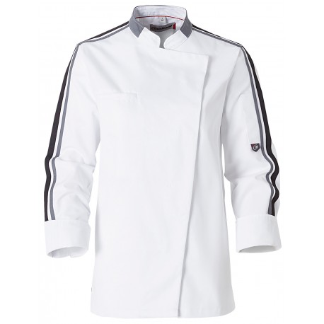 Veste de Cuisine Femme GC Score Blanc & Noir